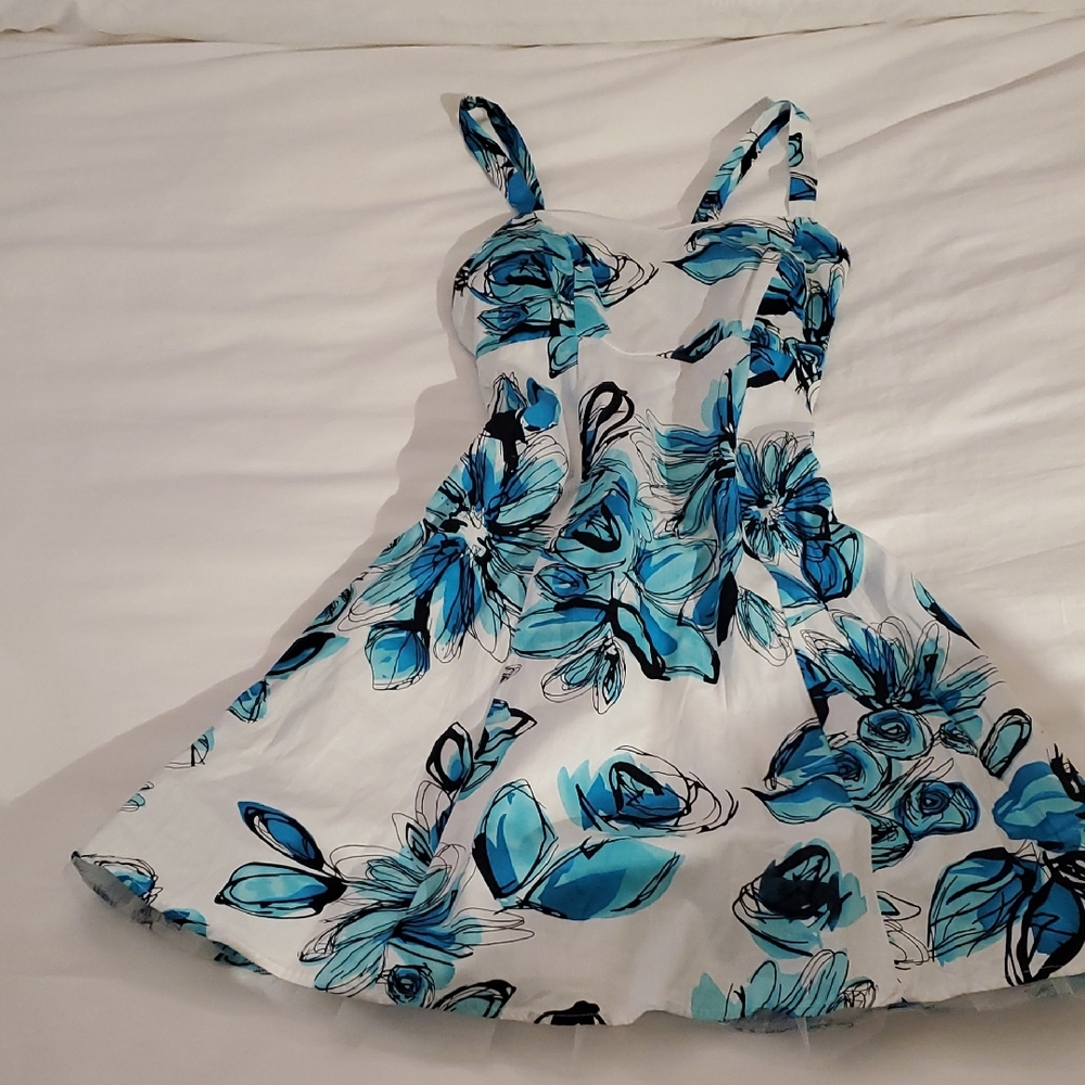 NWT Charming Blue Floral Dress